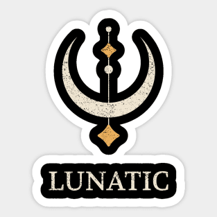 Celestial Lunatic – Mystical Moon & Stars Design Sticker